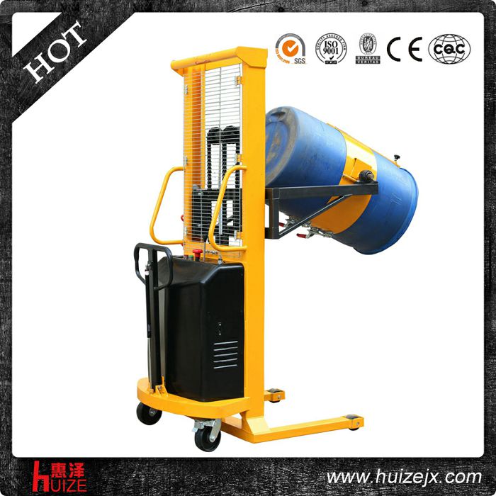 半電動(dòng)多功能油桶車（單門架，夾塑桶）2